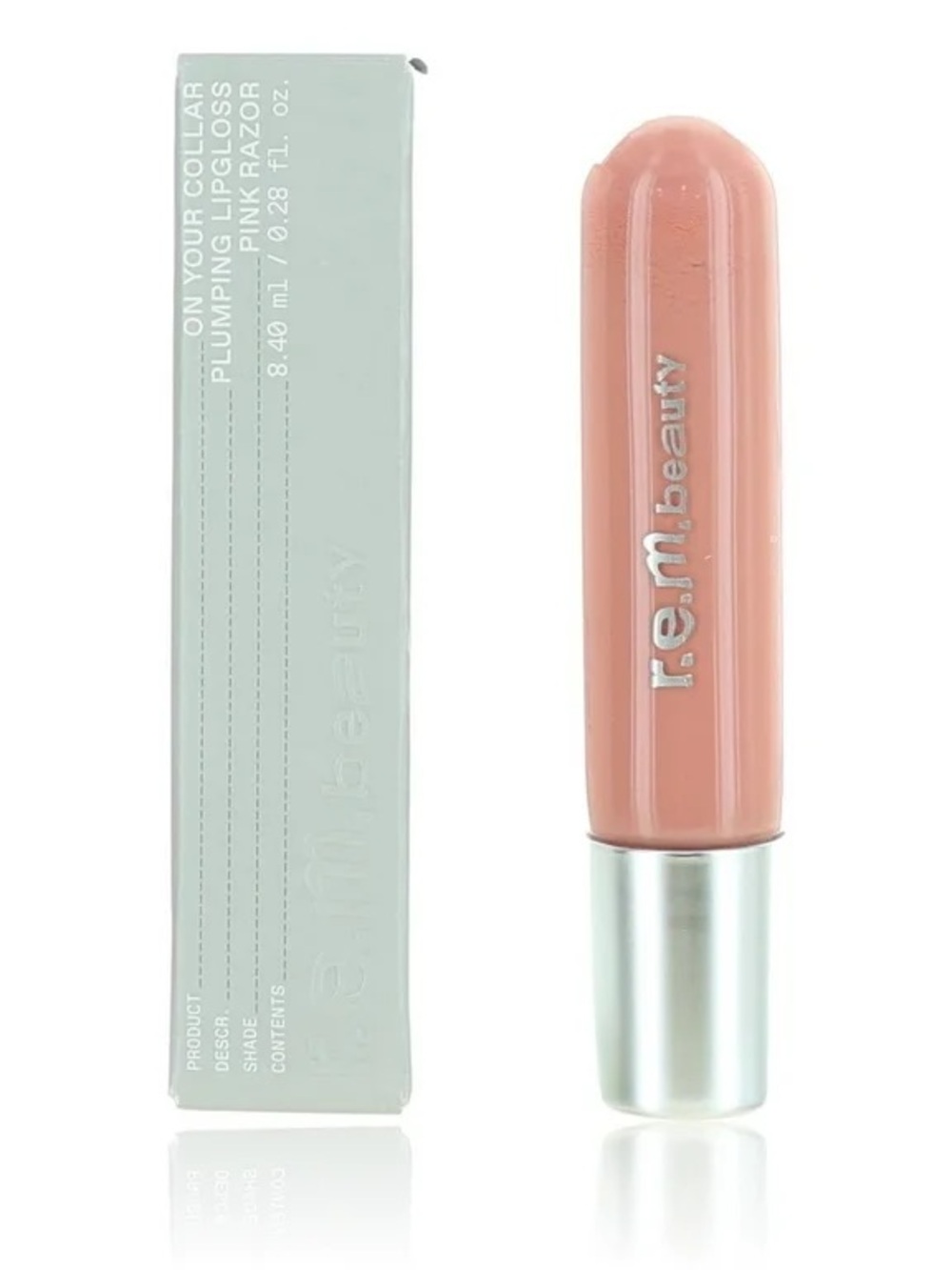 NIB R.E.M On Your Collar Plumping Lip Gloss - Pink Razor
